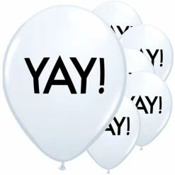 Laceys Yay Latex White Balloon Balloonery