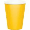 Party Express Tabletop Plain School Bus Yellow Paper Cups (8)